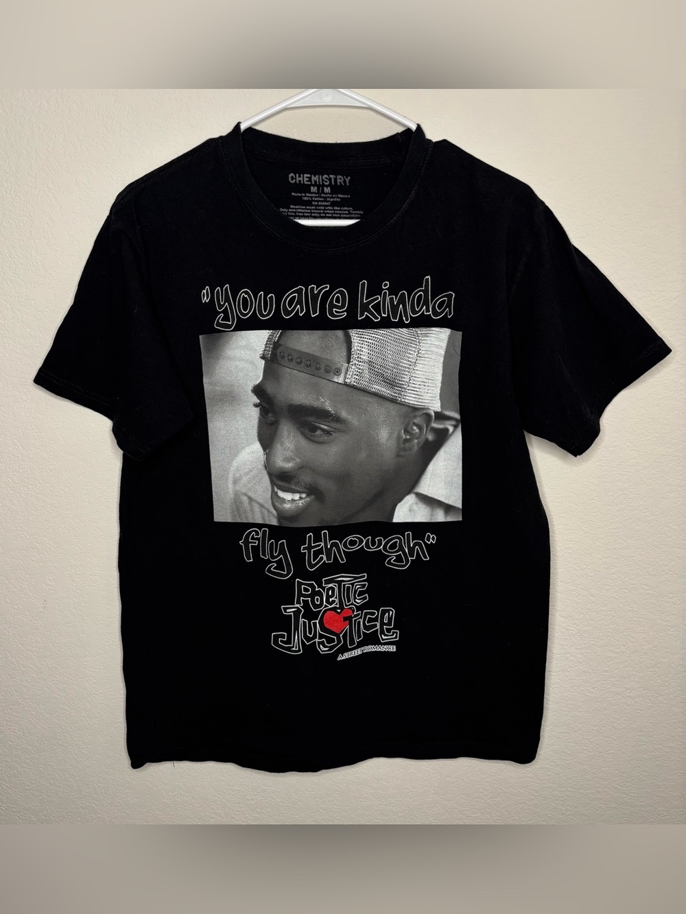 Retro 90s Rap Tee Style Tupac Poetic Justice
Portrait Shirt